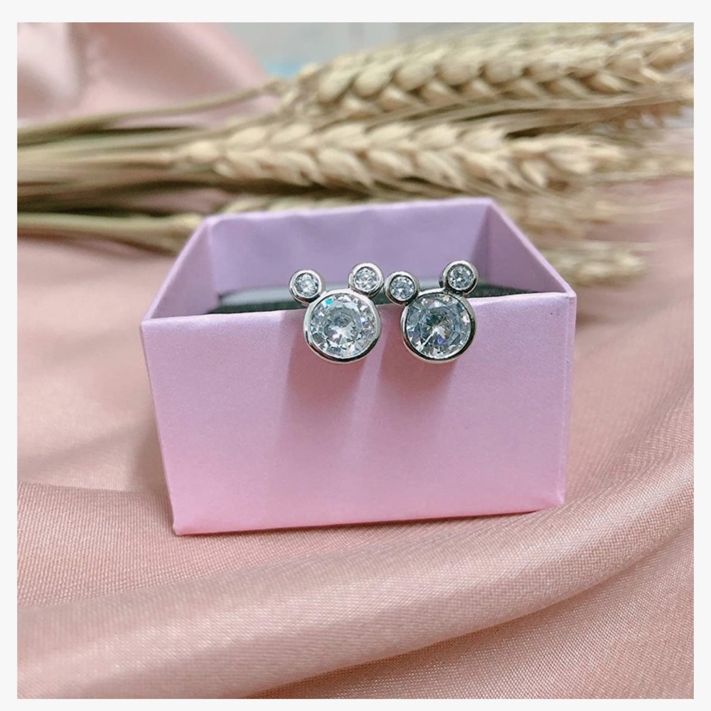 Stud Earring, S925 Silver Stud Earring Sparkling … - image 3